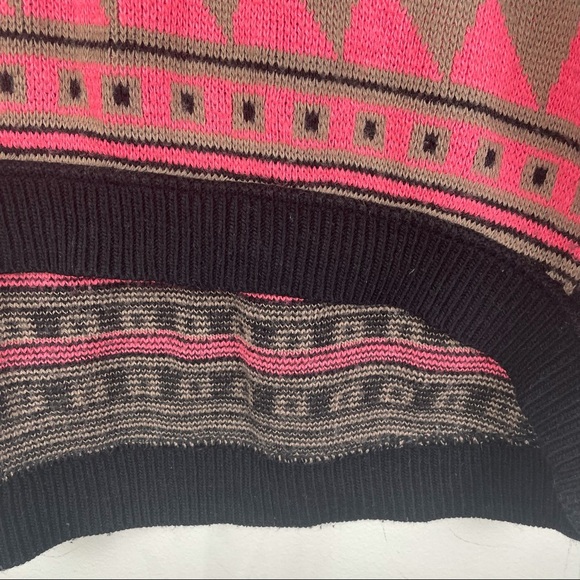 BDG Aztec High Low Comfy Crew Neck Sweater - Picture 3 of 9